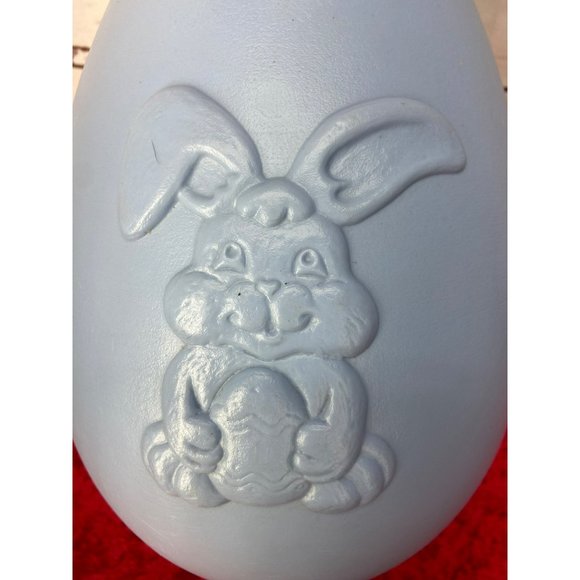 Vtg Grand Venture Easter Eggs Blow Mold 14"‎ Set of 2 Light Blue Green - Picture 16 of 16